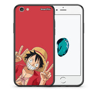 Thumbnail for Θήκη iPhone 6 Plus / 6s Plus Pirate Luffy από τη Smartfits με σχέδιο στο πίσω μέρος και μαύρο περίβλημα | iPhone 6 Plus / 6s Plus Pirate Luffy case with colorful back and black bezels