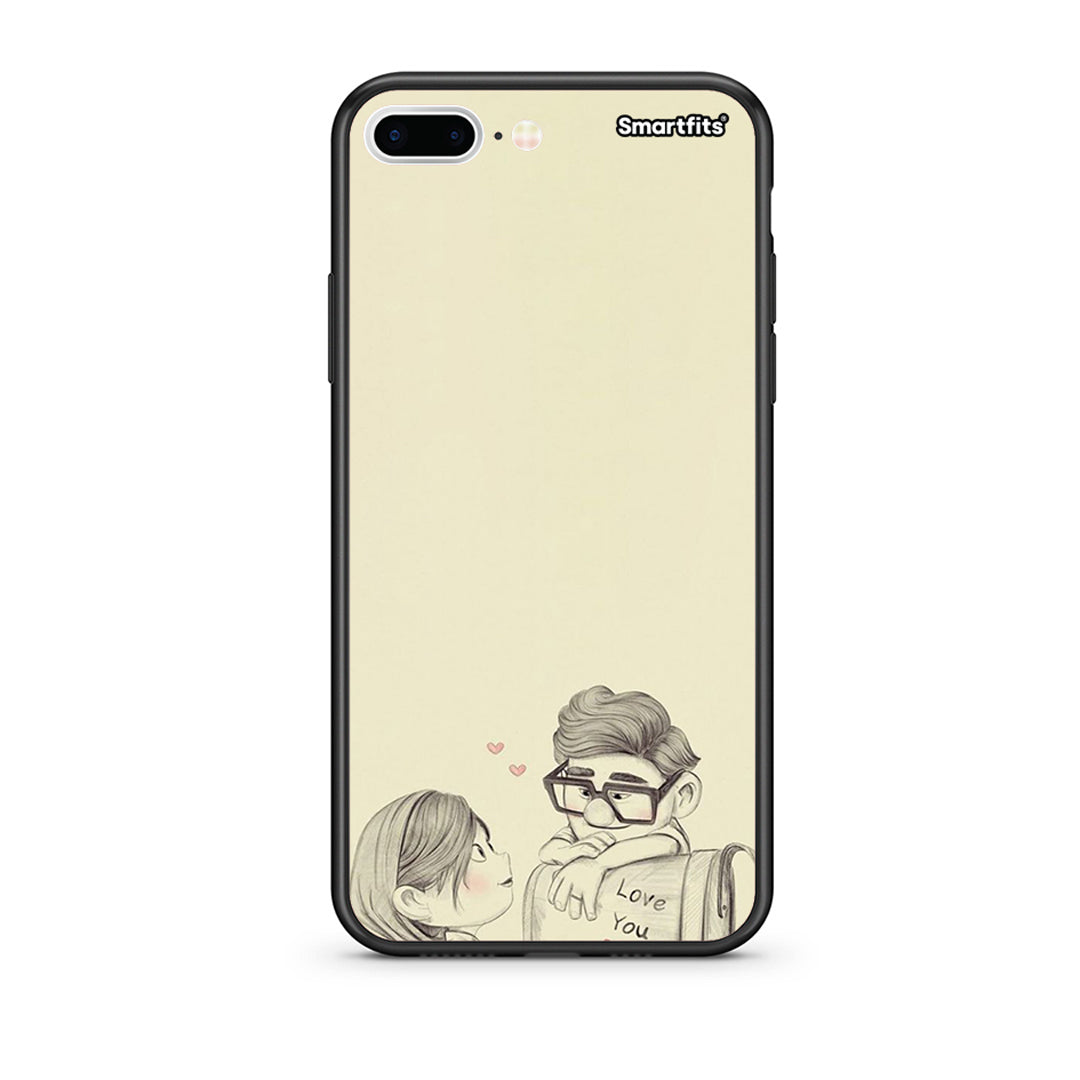 iPhone 7 Plus/8 Plus Carl And Ellie θήκη από τη Smartfits με σχέδιο στο πίσω μέρος και μαύρο περίβλημα | Smartphone case with colorful back and black bezels by Smartfits