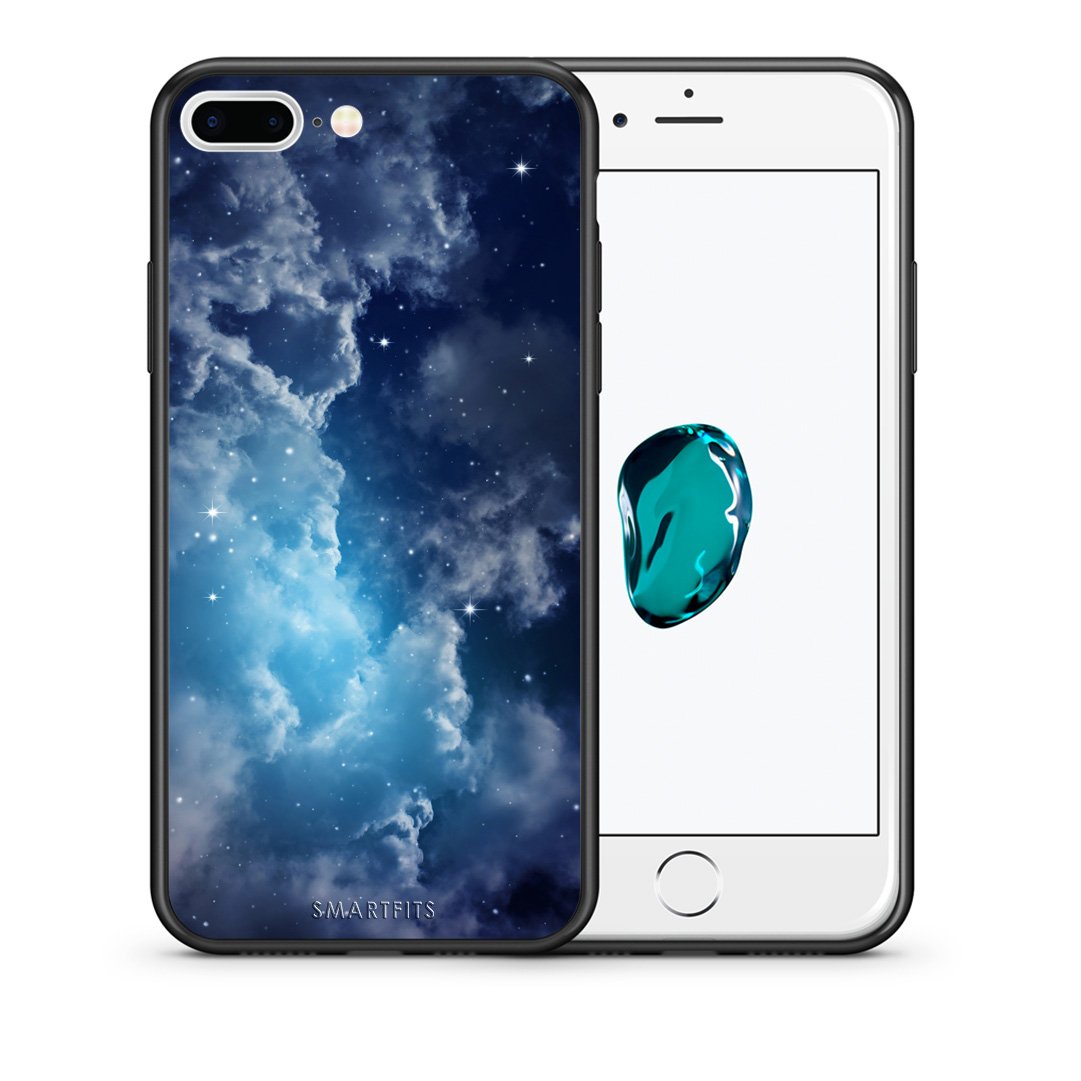Θήκη iPhone 7 Plus/8 Plus Blue Sky Galaxy από τη Smartfits με σχέδιο στο πίσω μέρος και μαύρο περίβλημα | iPhone 7 Plus/8 Plus Blue Sky Galaxy case with colorful back and black bezels