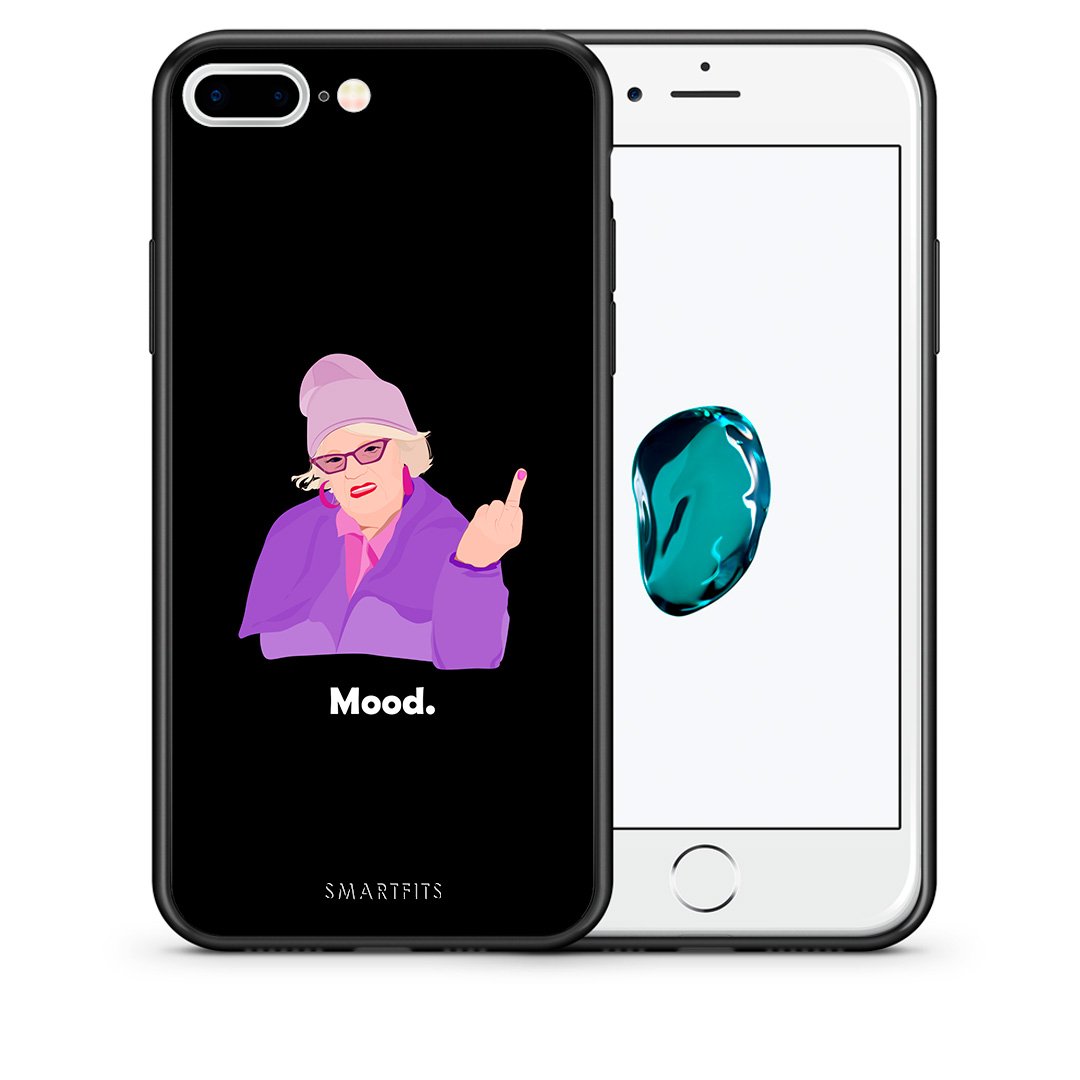 Θήκη iPhone 7 Plus/8 Plus Grandma Mood Black από τη Smartfits με σχέδιο στο πίσω μέρος και μαύρο περίβλημα | iPhone 7 Plus/8 Plus Grandma Mood Black case with colorful back and black bezels