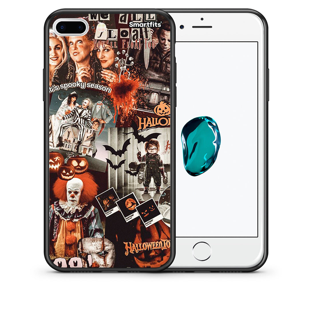 Θήκη iPhone 7 Plus / 8 Plus Halloween Spooky Season από τη Smartfits με σχέδιο στο πίσω μέρος και μαύρο περίβλημα | iPhone 7 Plus / 8 Plus Halloween Spooky Season case with colorful back and black bezels