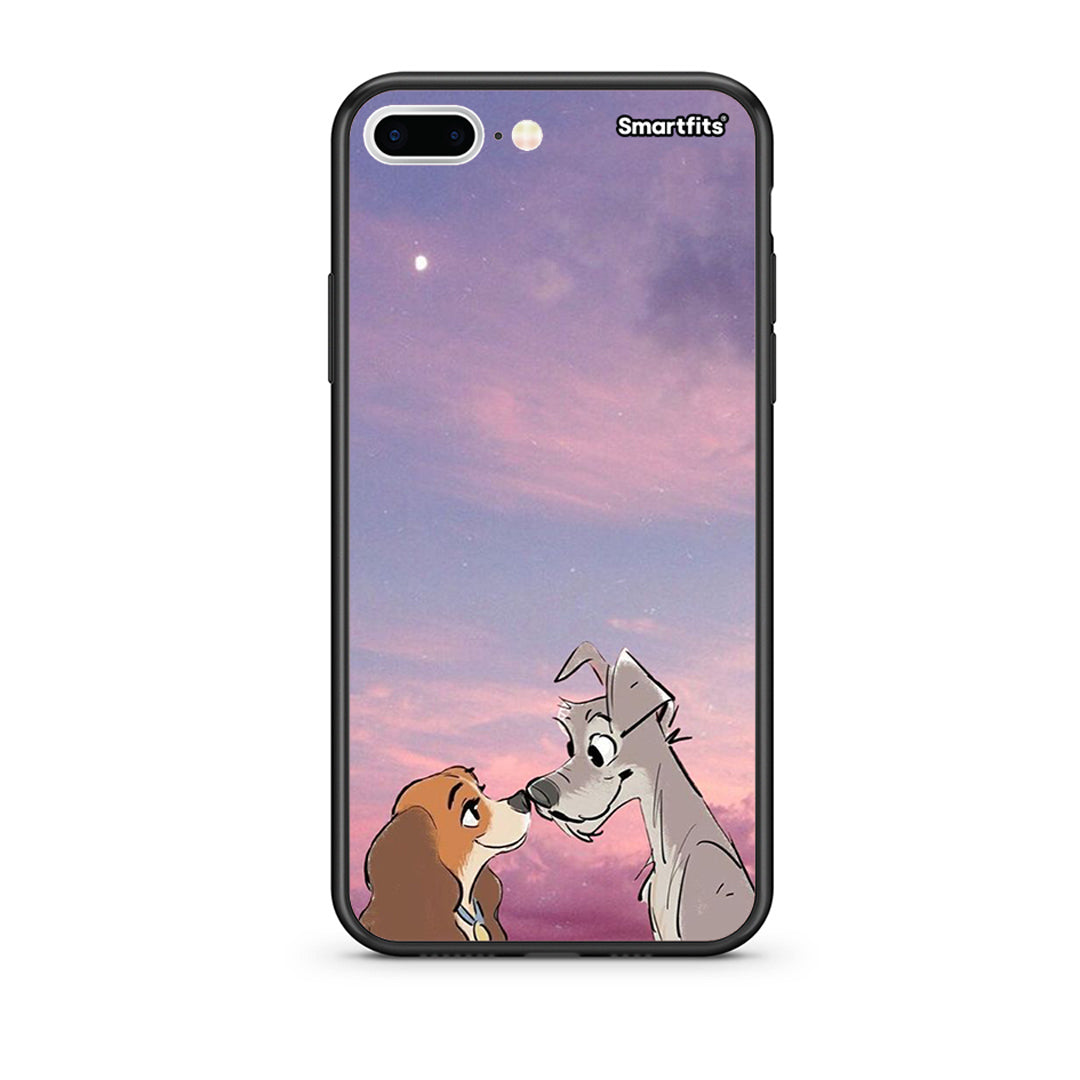 iPhone 7 Plus/8 Plus Lady And Tramp θήκη από τη Smartfits με σχέδιο στο πίσω μέρος και μαύρο περίβλημα | Smartphone case with colorful back and black bezels by Smartfits