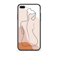 Thumbnail for iPhone 7 Plus/8 Plus LineArt Woman θήκη από τη Smartfits με σχέδιο στο πίσω μέρος και μαύρο περίβλημα | Smartphone case with colorful back and black bezels by Smartfits