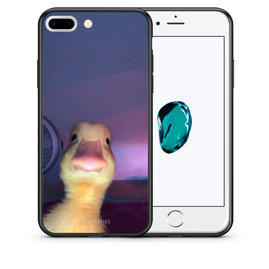 Θήκη iPhone 7 Plus/8 Plus Meme Duck από τη Smartfits με σχέδιο στο πίσω μέρος και μαύρο περίβλημα | iPhone 7 Plus/8 Plus Meme Duck case with colorful back and black bezels