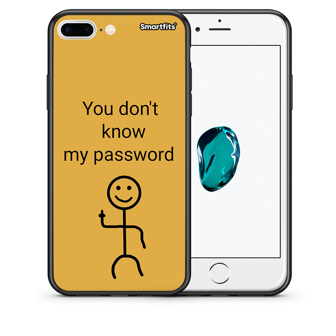 Θήκη iPhone 7 Plus / 8 Plus My Password από τη Smartfits με σχέδιο στο πίσω μέρος και μαύρο περίβλημα | iPhone 7 Plus / 8 Plus My Password case with colorful back and black bezels