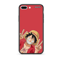 Thumbnail for iPhone 7 Plus / 8 Plus Pirate Luffy Θήκη από τη Smartfits με σχέδιο στο πίσω μέρος και μαύρο περίβλημα | Smartphone case with colorful back and black bezels by Smartfits