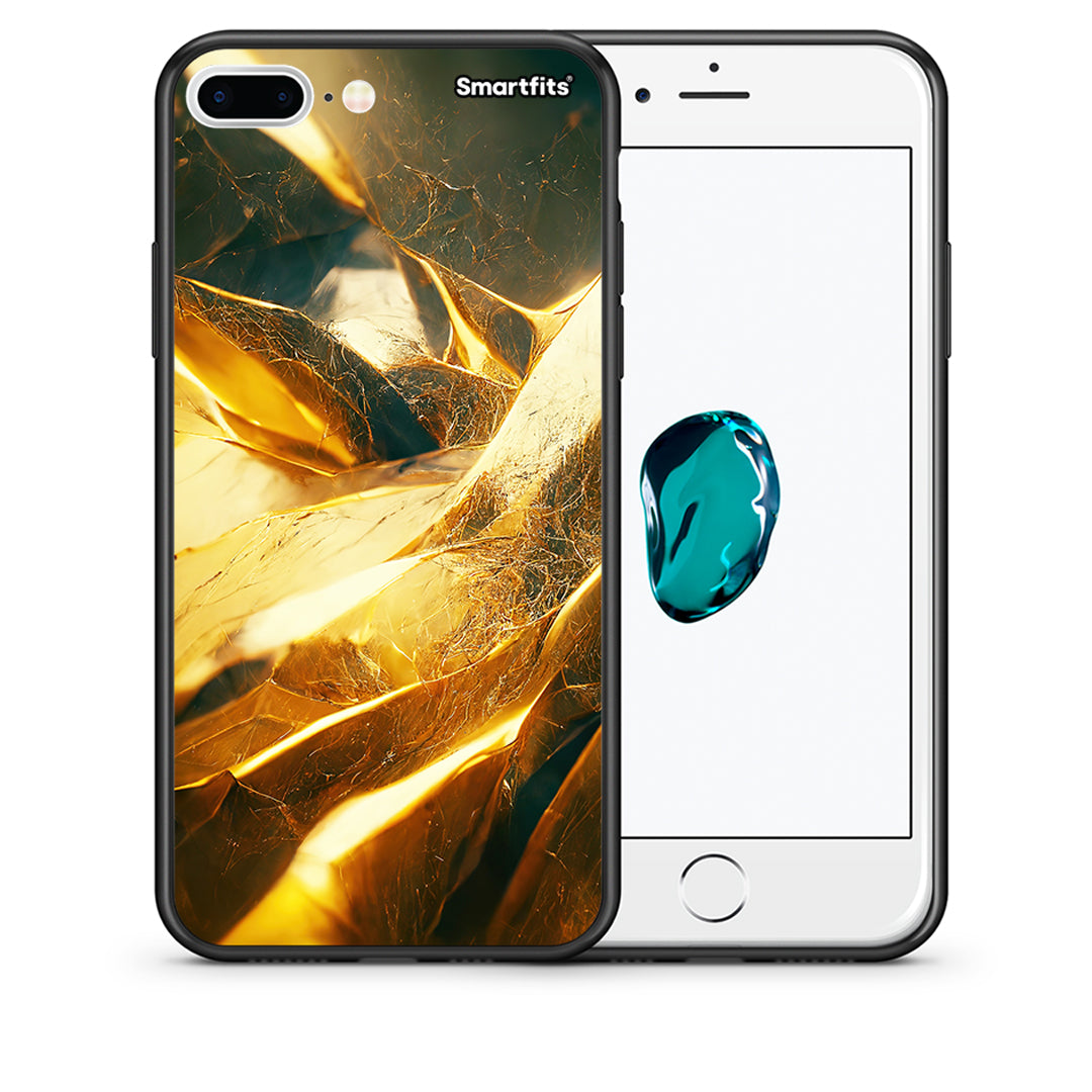 Θήκη iPhone 7 Plus/8 Plus Real Gold από τη Smartfits με σχέδιο στο πίσω μέρος και μαύρο περίβλημα | iPhone 7 Plus/8 Plus Real Gold case with colorful back and black bezels