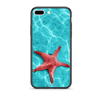 Thumbnail for iPhone 7 Plus / 8 Plus Red Starfish Θήκη από τη Smartfits με σχέδιο στο πίσω μέρος και μαύρο περίβλημα | Smartphone case with colorful back and black bezels by Smartfits