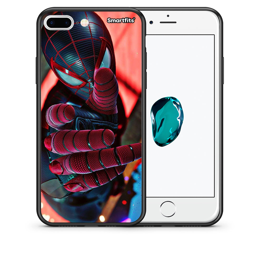 Θήκη iPhone 7 Plus / 8 Plus Spider Hand από τη Smartfits με σχέδιο στο πίσω μέρος και μαύρο περίβλημα | iPhone 7 Plus / 8 Plus Spider Hand case with colorful back and black bezels