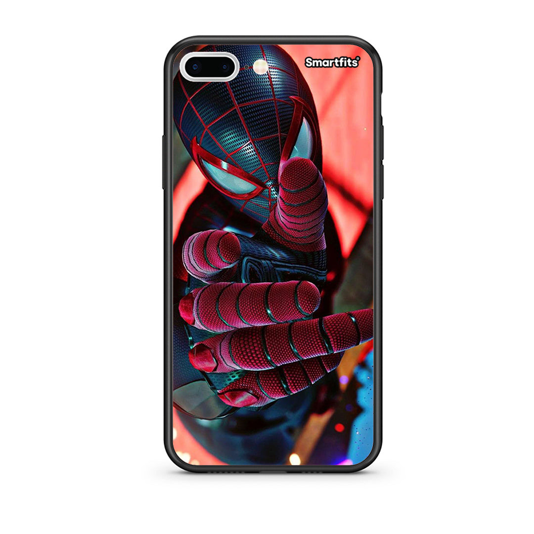 iPhone 7 Plus / 8 Plus Spider Hand Θήκη από τη Smartfits με σχέδιο στο πίσω μέρος και μαύρο περίβλημα | Smartphone case with colorful back and black bezels by Smartfits