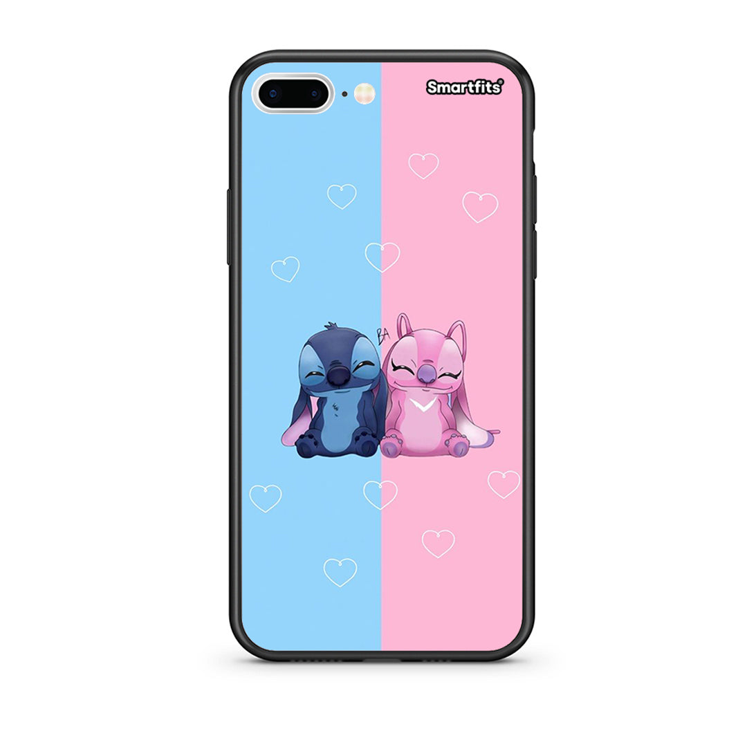 iPhone 7 Plus/8 Plus Stitch And Angel θήκη από τη Smartfits με σχέδιο στο πίσω μέρος και μαύρο περίβλημα | Smartphone case with colorful back and black bezels by Smartfits