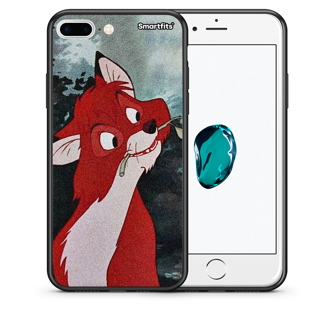 Θήκη iPhone 7 Plus/8 Plus Tod And Vixey Love 1 από τη Smartfits με σχέδιο στο πίσω μέρος και μαύρο περίβλημα | iPhone 7 Plus/8 Plus Tod And Vixey Love 1 case with colorful back and black bezels