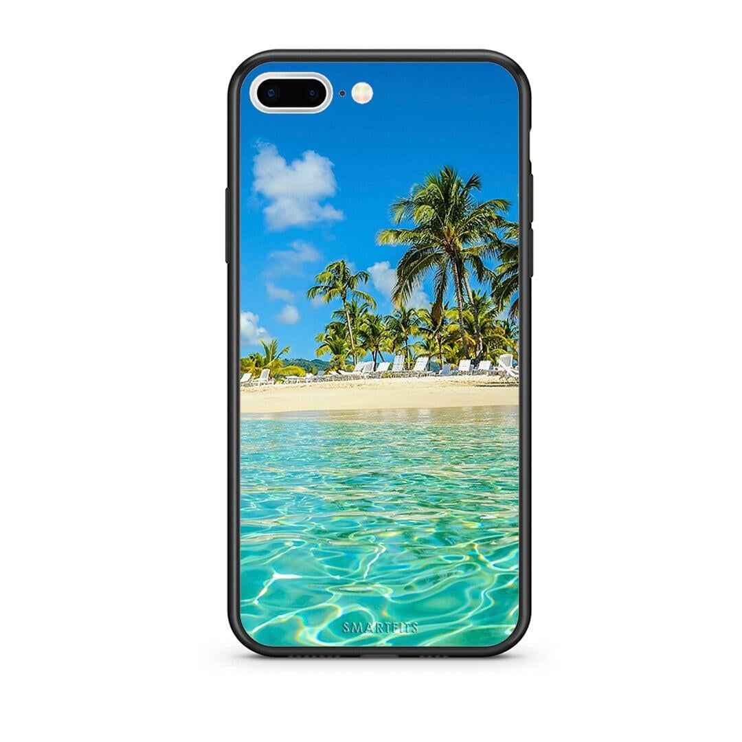 iPhone 7 Plus / 8 Plus Tropical Vibes Θήκη από τη Smartfits με σχέδιο στο πίσω μέρος και μαύρο περίβλημα | Smartphone case with colorful back and black bezels by Smartfits