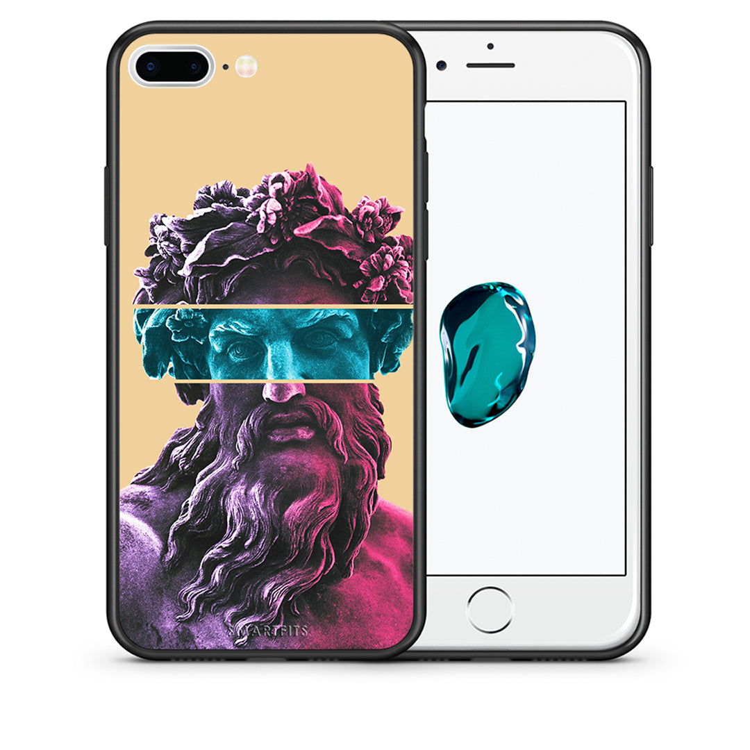 Θήκη Αγίου Βαλεντίνου iPhone 7 Plus / 8 Plus Zeus Art από τη Smartfits με σχέδιο στο πίσω μέρος και μαύρο περίβλημα | iPhone 7 Plus / 8 Plus Zeus Art case with colorful back and black bezels