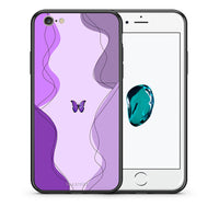 Thumbnail for Θήκη Αγίου Βαλεντίνου iPhone 6 / 6s Purple Mariposa από τη Smartfits με σχέδιο στο πίσω μέρος και μαύρο περίβλημα | iPhone 6 / 6s Purple Mariposa case with colorful back and black bezels
