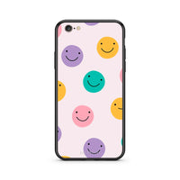 Thumbnail for iPhone 7/8 Smiley Faces θήκη από τη Smartfits με σχέδιο στο πίσω μέρος και μαύρο περίβλημα | Smartphone case with colorful back and black bezels by Smartfits