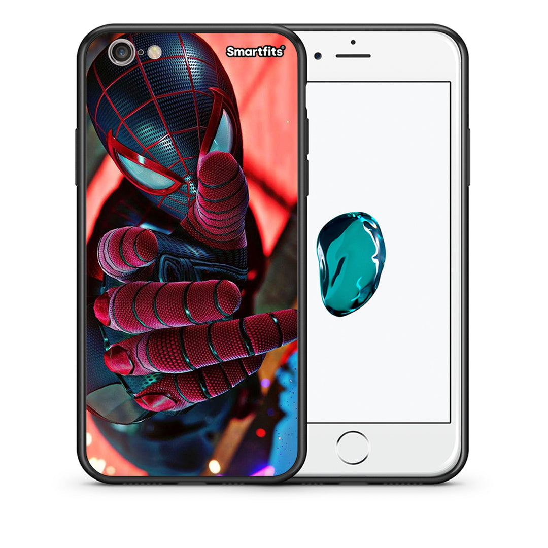 Θήκη iPhone 7 / 8 / SE 2020 Spider Hand από τη Smartfits με σχέδιο στο πίσω μέρος και μαύρο περίβλημα | iPhone 7 / 8 / SE 2020 Spider Hand case with colorful back and black bezels