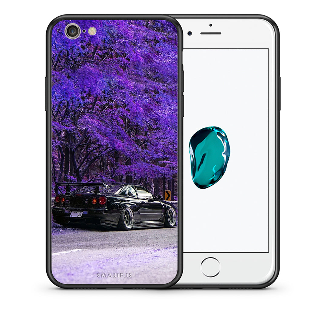 Θήκη Αγίου Βαλεντίνου iPhone 6 / 6s Super Car από τη Smartfits με σχέδιο στο πίσω μέρος και μαύρο περίβλημα | iPhone 6 / 6s Super Car case with colorful back and black bezels