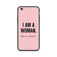 Thumbnail for iphone 6 plus 6s plus Superpower Woman θήκη από τη Smartfits με σχέδιο στο πίσω μέρος και μαύρο περίβλημα | Smartphone case with colorful back and black bezels by Smartfits