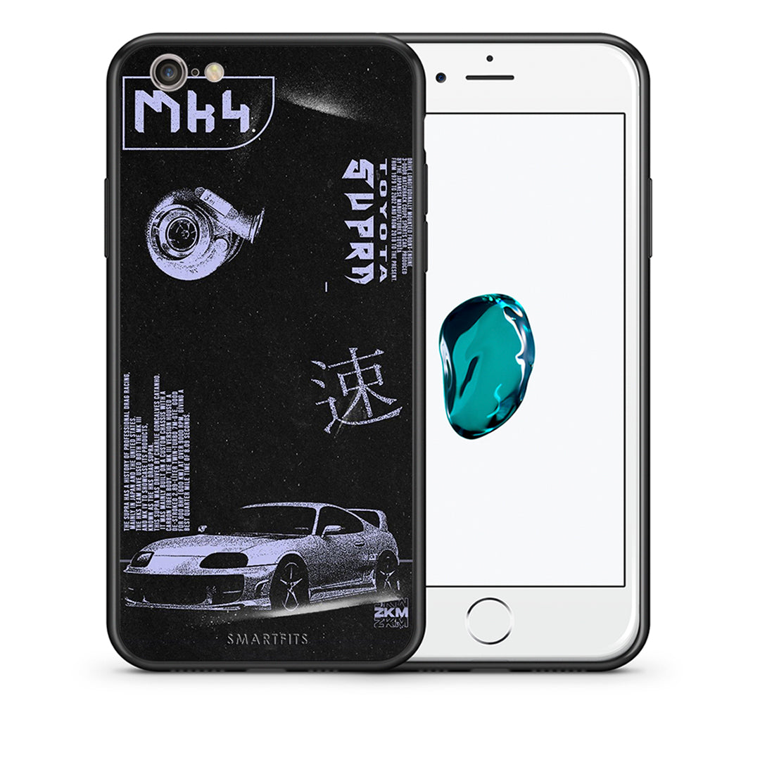 Θήκη Αγίου Βαλεντίνου iPhone 7 / 8 / SE 2020 Tokyo Drift από τη Smartfits με σχέδιο στο πίσω μέρος και μαύρο περίβλημα | iPhone 7 / 8 / SE 2020 Tokyo Drift case with colorful back and black bezels