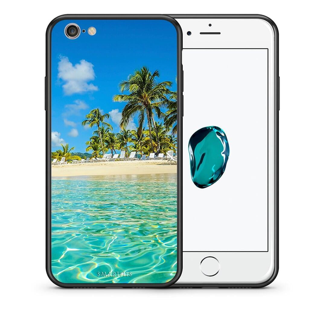 Θήκη iPhone 6 / 6s Tropical Vibes από τη Smartfits με σχέδιο στο πίσω μέρος και μαύρο περίβλημα | iPhone 6 / 6s Tropical Vibes case with colorful back and black bezels