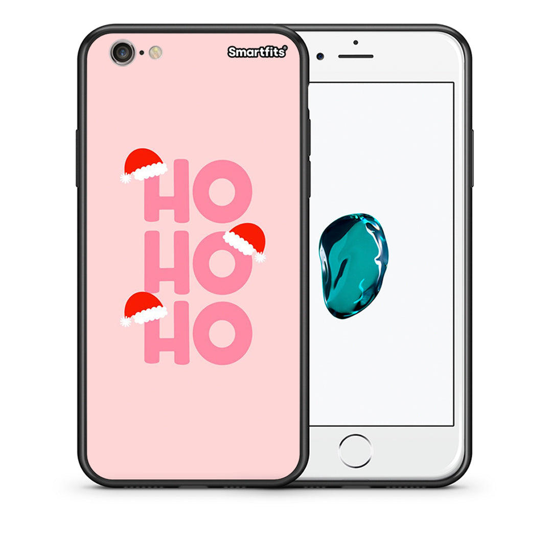 Θήκη iPhone 6/6s Xmas Ho Ho Ho από τη Smartfits με σχέδιο στο πίσω μέρος και μαύρο περίβλημα | iPhone 6/6s Xmas Ho Ho Ho case with colorful back and black bezels