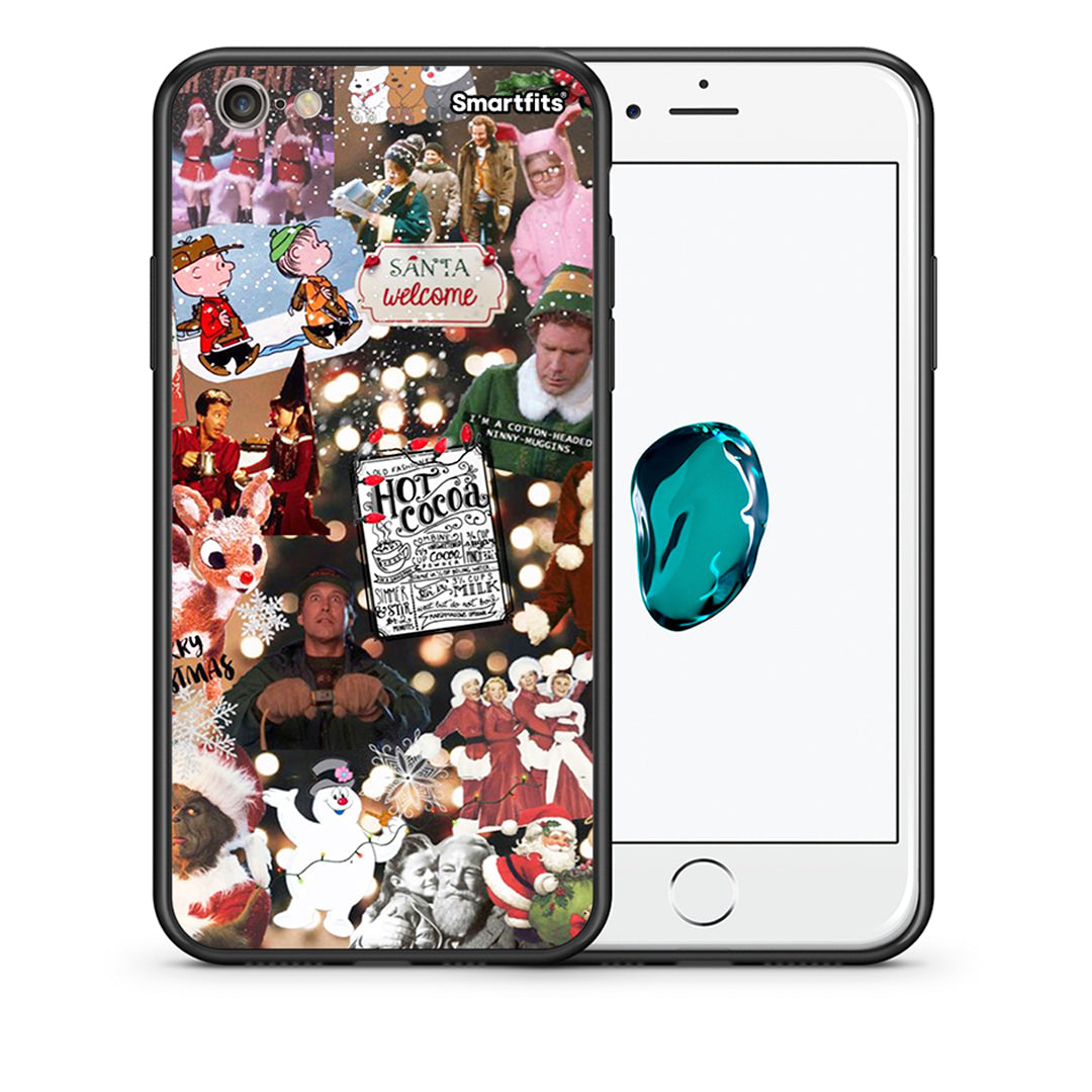 Θήκη iPhone 6 Plus/6s Plus Xmas Movies από τη Smartfits με σχέδιο στο πίσω μέρος και μαύρο περίβλημα | iPhone 6 Plus/6s Plus Xmas Movies case with colorful back and black bezels