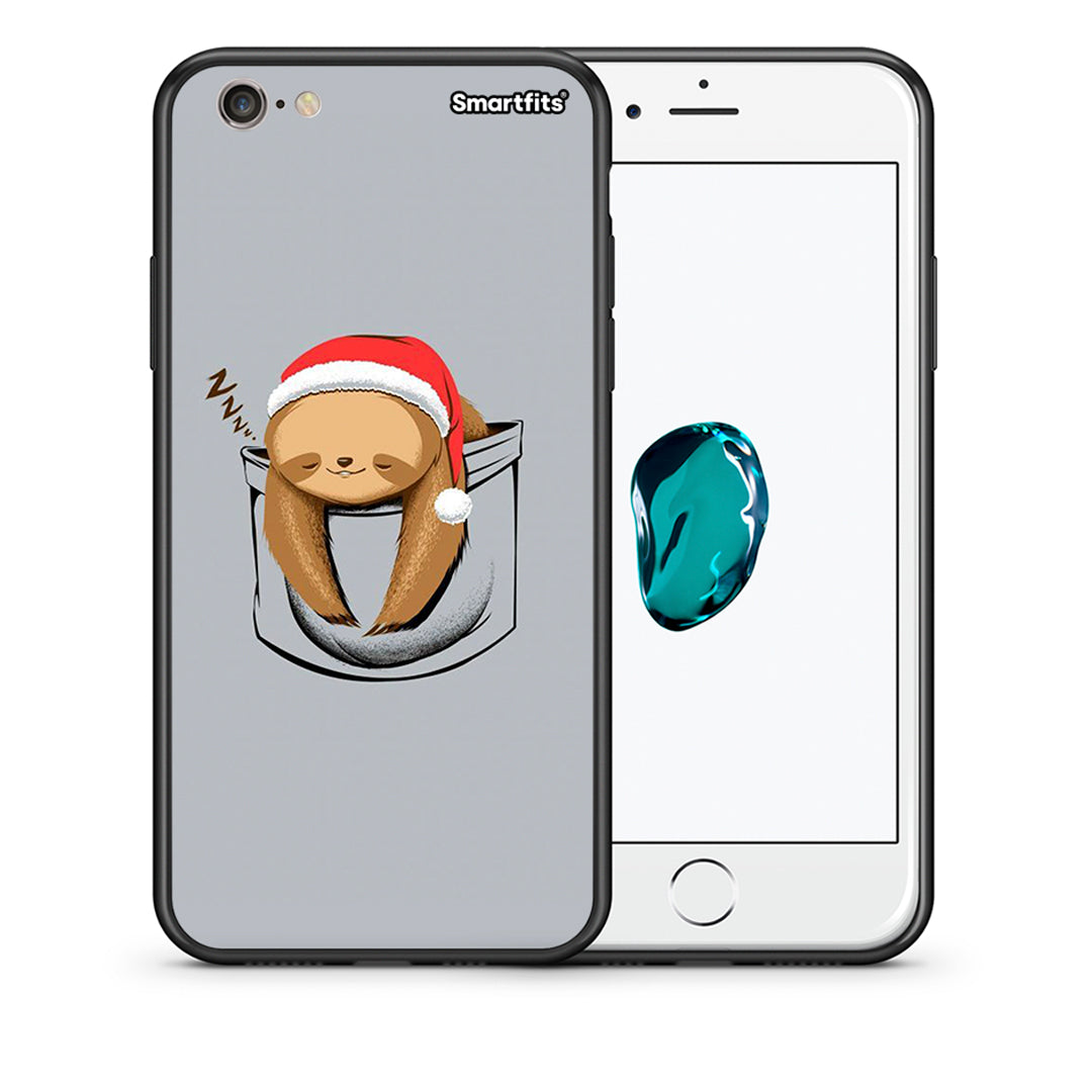 Θήκη iPhone 6/6s Xmas Zzzz από τη Smartfits με σχέδιο στο πίσω μέρος και μαύρο περίβλημα | iPhone 6/6s Xmas Zzzz case with colorful back and black bezels