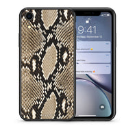 Thumbnail for Θήκη iPhone XR Fashion Snake Animal από τη Smartfits με σχέδιο στο πίσω μέρος και μαύρο περίβλημα | iPhone XR Fashion Snake Animal case with colorful back and black bezels