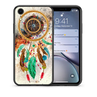 Thumbnail for Θήκη iPhone XR DreamCatcher Boho από τη Smartfits με σχέδιο στο πίσω μέρος και μαύρο περίβλημα | iPhone XR DreamCatcher Boho case with colorful back and black bezels