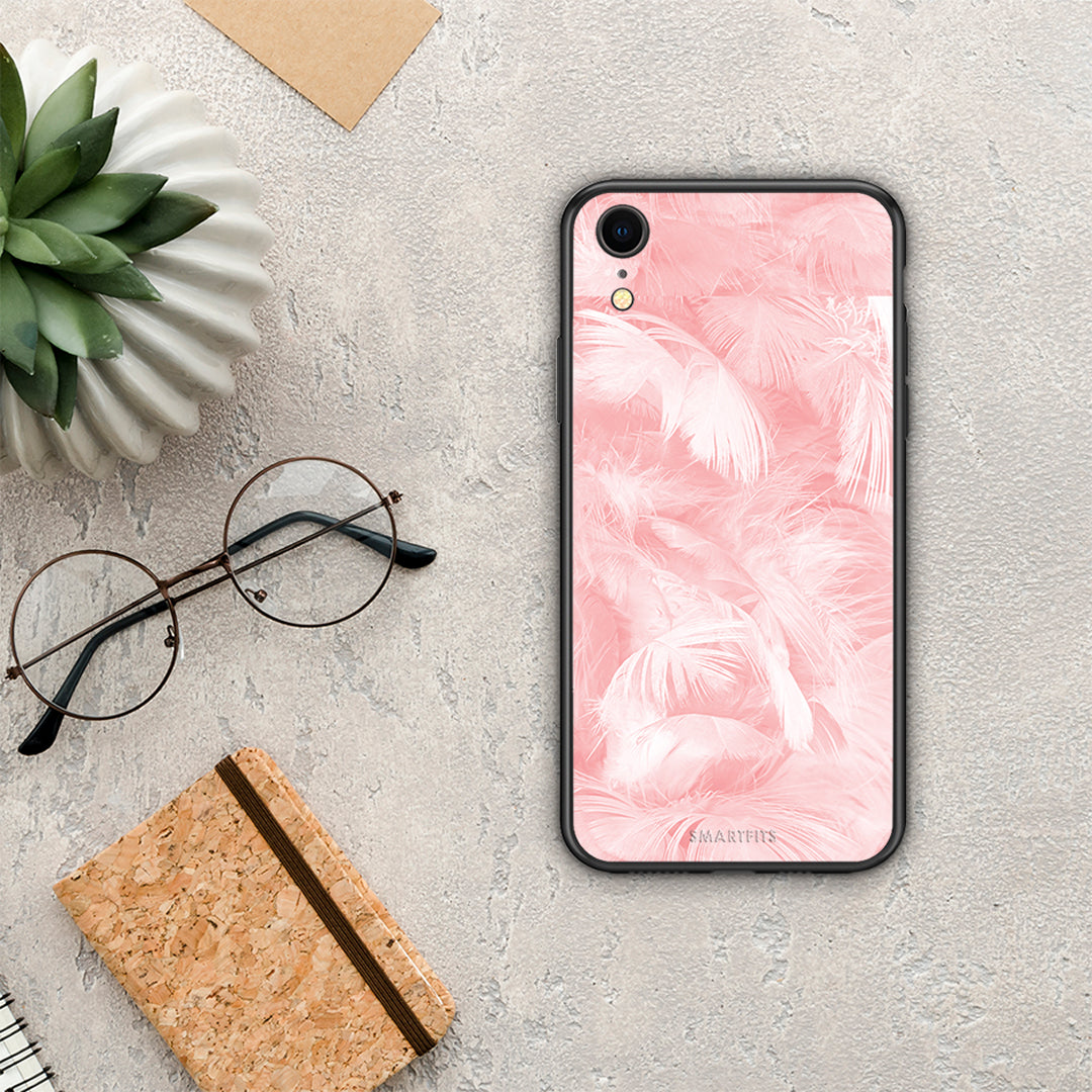 Boho Pink Feather - iPhone XR case