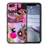 Thumbnail for Θήκη Αγίου Βαλεντίνου iPhone XR Bubble Girls από τη Smartfits με σχέδιο στο πίσω μέρος και μαύρο περίβλημα | iPhone XR Bubble Girls case with colorful back and black bezels
