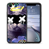 Thumbnail for Θήκη iPhone XR Cat Collage από τη Smartfits με σχέδιο στο πίσω μέρος και μαύρο περίβλημα | iPhone XR Cat Collage case with colorful back and black bezels