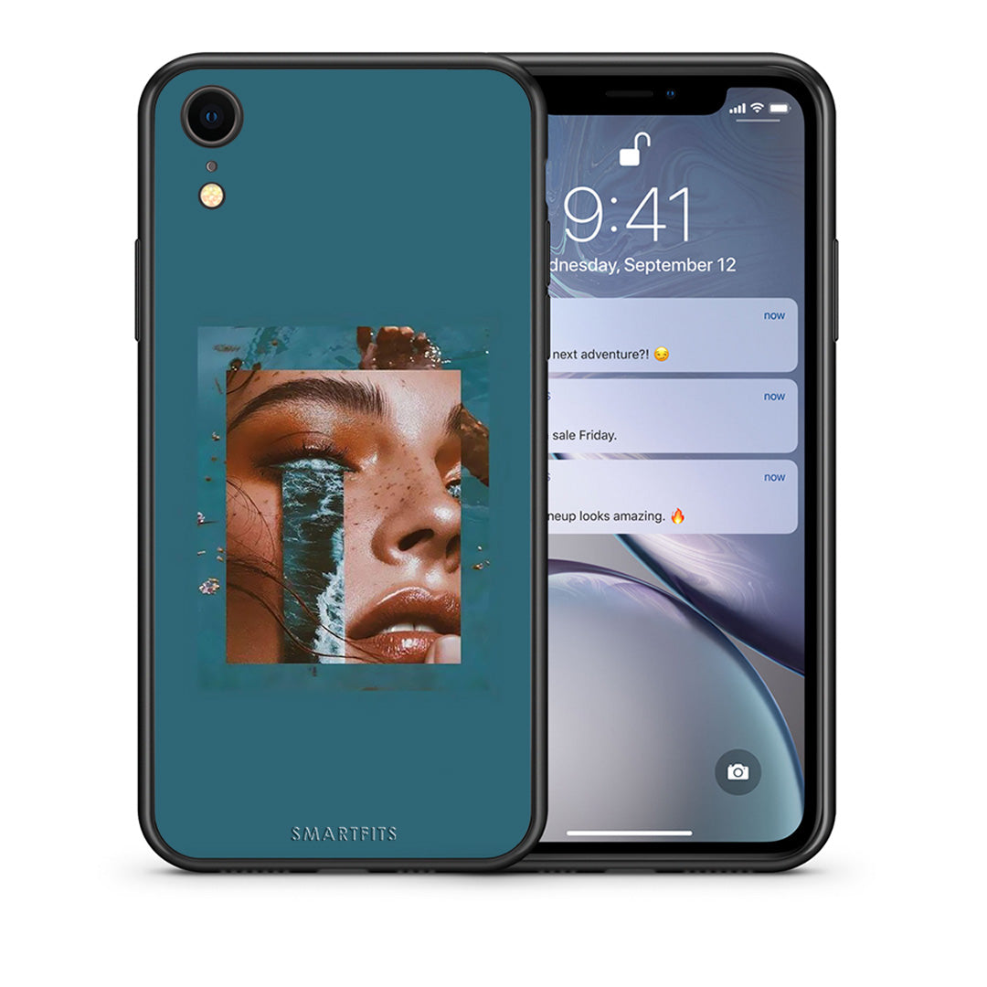 Θήκη iPhone XR Cry An Ocean από τη Smartfits με σχέδιο στο πίσω μέρος και μαύρο περίβλημα | iPhone XR Cry An Ocean case with colorful back and black bezels