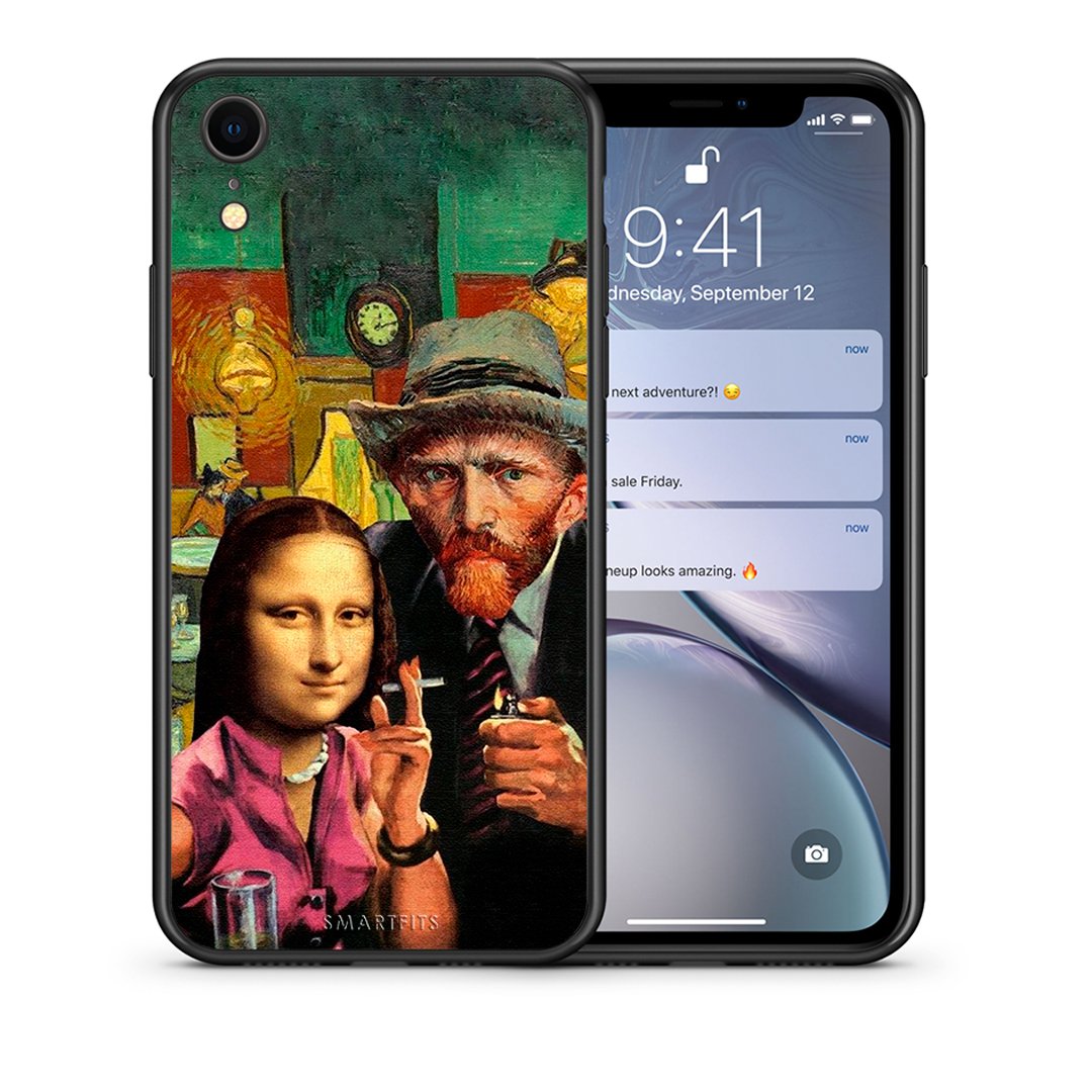 Θήκη iPhone XR Funny Art από τη Smartfits με σχέδιο στο πίσω μέρος και μαύρο περίβλημα | iPhone XR Funny Art case with colorful back and black bezels