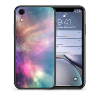 Thumbnail for Θήκη iPhone XR Rainbow Galaxy από τη Smartfits με σχέδιο στο πίσω μέρος και μαύρο περίβλημα | iPhone XR Rainbow Galaxy case with colorful back and black bezels