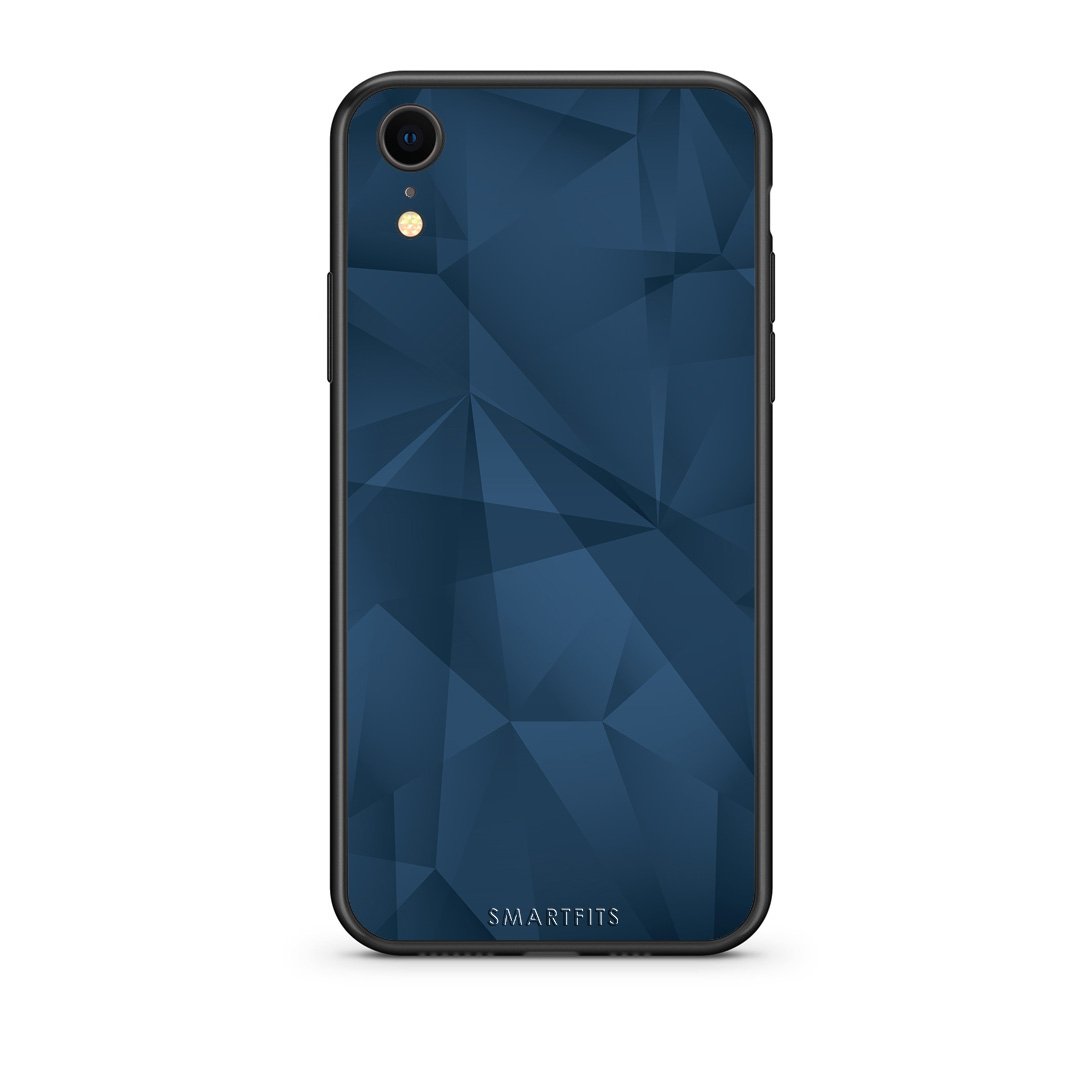 39 - iphone xr Blue Abstract Geometric case, cover, bumper