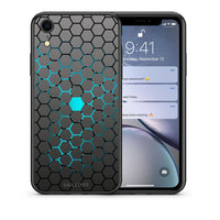 Thumbnail for Θήκη iPhone XR Hexagonal Geometric από τη Smartfits με σχέδιο στο πίσω μέρος και μαύρο περίβλημα | iPhone XR Hexagonal Geometric case with colorful back and black bezels