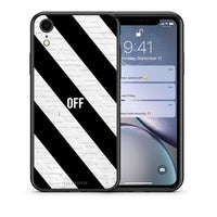 Thumbnail for Θήκη iPhone XR Get Off από τη Smartfits με σχέδιο στο πίσω μέρος και μαύρο περίβλημα | iPhone XR Get Off case with colorful back and black bezels