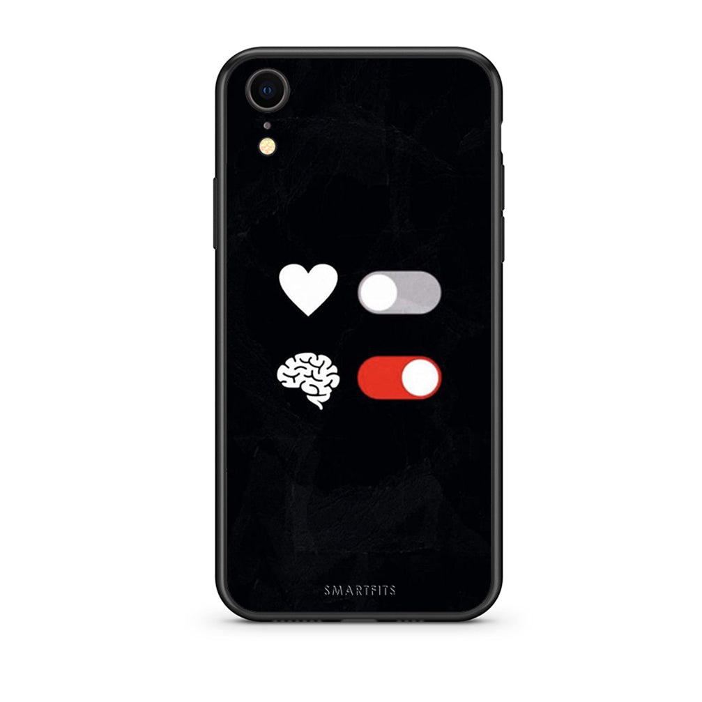 iphone xr Heart Vs Brain Θήκη Αγίου Βαλεντίνου από τη Smartfits με σχέδιο στο πίσω μέρος και μαύρο περίβλημα | Smartphone case with colorful back and black bezels by Smartfits