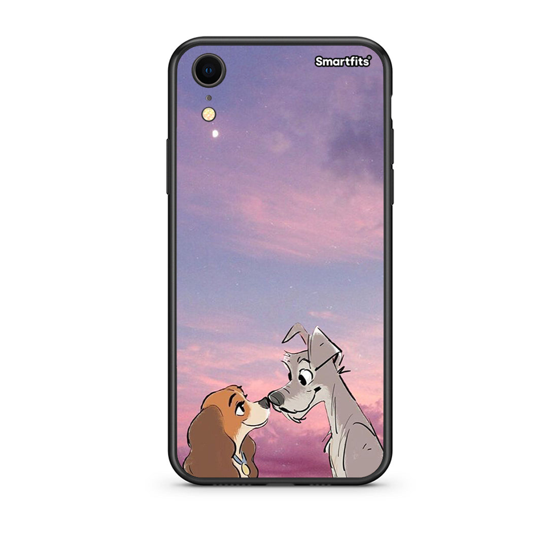 iphone xr Lady And Tramp θήκη από τη Smartfits με σχέδιο στο πίσω μέρος και μαύρο περίβλημα | Smartphone case with colorful back and black bezels by Smartfits