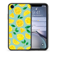 Thumbnail for Θήκη iPhone XR Lemons από τη Smartfits με σχέδιο στο πίσω μέρος και μαύρο περίβλημα | iPhone XR Lemons case with colorful back and black bezels