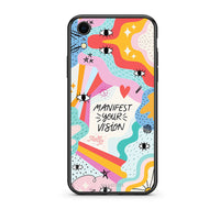 Thumbnail for iphone xr Manifest Your Vision θήκη από τη Smartfits με σχέδιο στο πίσω μέρος και μαύρο περίβλημα | Smartphone case with colorful back and black bezels by Smartfits