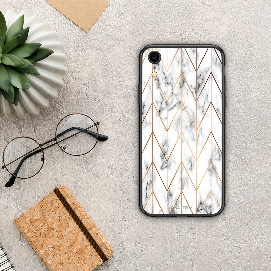 Marble Gold Geometric - iPhone XR case