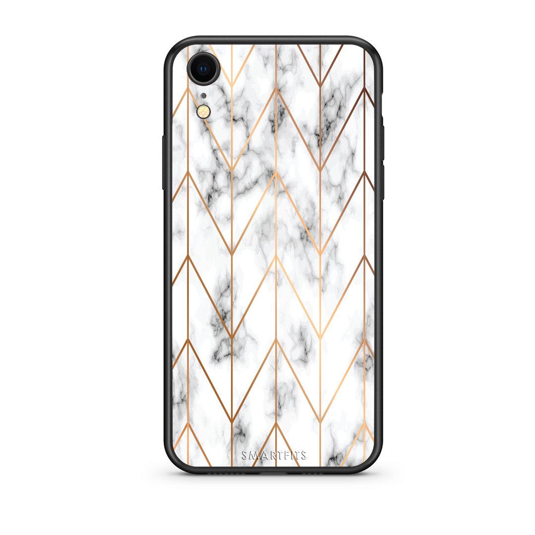 44 - iphone xr Gold Geometric Marble case, cover, bumper