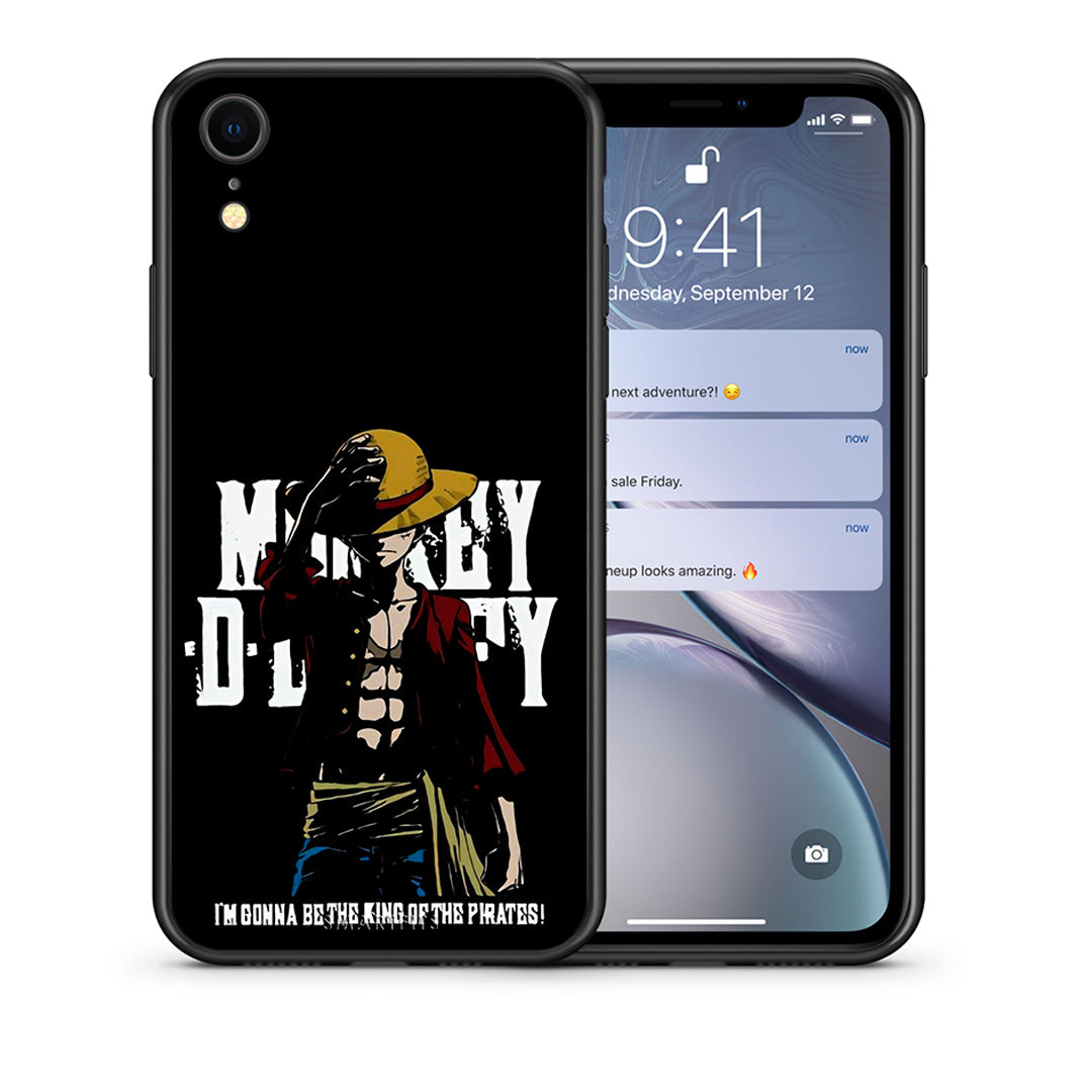 Θήκη iPhone XR Pirate King από τη Smartfits με σχέδιο στο πίσω μέρος και μαύρο περίβλημα | iPhone XR Pirate King case with colorful back and black bezels