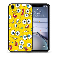 Thumbnail for Θήκη iPhone XR Sponge PopArt από τη Smartfits με σχέδιο στο πίσω μέρος και μαύρο περίβλημα | iPhone XR Sponge PopArt case with colorful back and black bezels