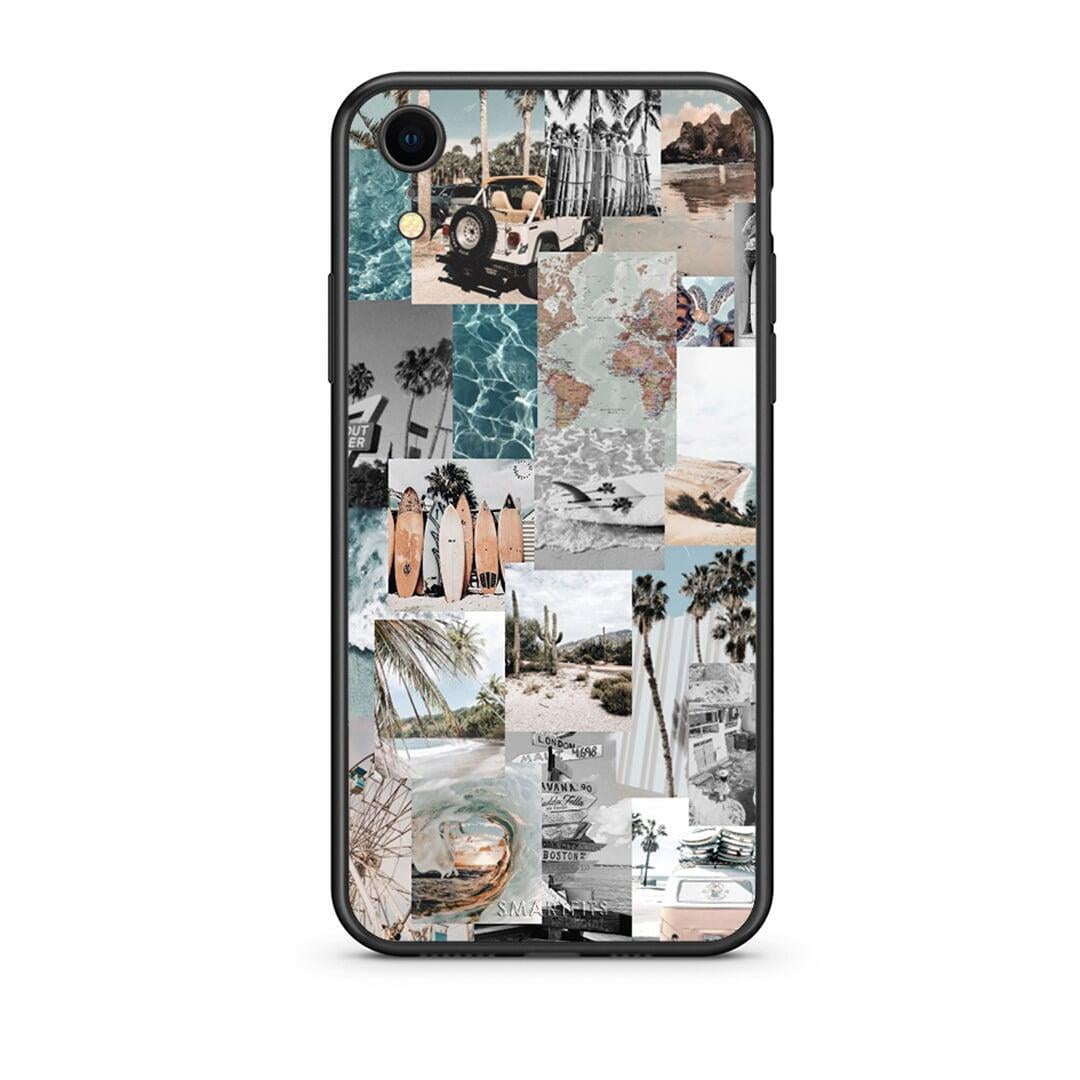 iphone xr Retro Beach Life Θήκη από τη Smartfits με σχέδιο στο πίσω μέρος και μαύρο περίβλημα | Smartphone case with colorful back and black bezels by Smartfits
