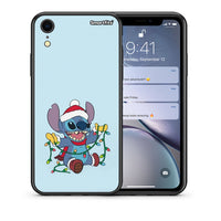 Thumbnail for Θήκη iPhone XR Santa Stich από τη Smartfits με σχέδιο στο πίσω μέρος και μαύρο περίβλημα | iPhone XR Santa Stich case with colorful back and black bezels