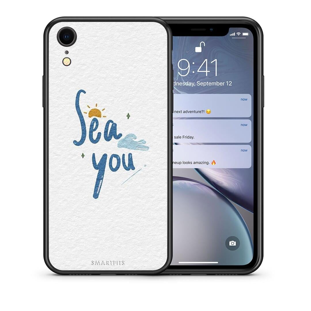 Θήκη iPhone XR Sea You από τη Smartfits με σχέδιο στο πίσω μέρος και μαύρο περίβλημα | iPhone XR Sea You case with colorful back and black bezels